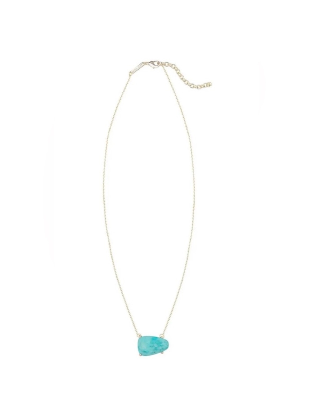 Kendra Scott ‘Isla’ 14k Gold Plated Turquoise Pendant Necklace